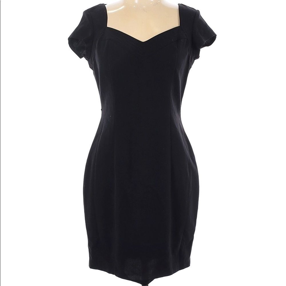 NWT New BCX Black Dress sweetheart neckline With Belt Sz 13